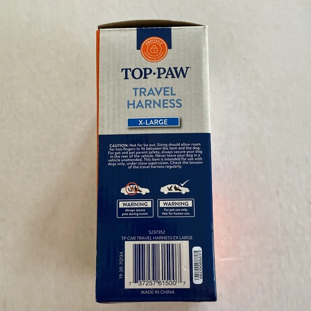 Top Paw Travel Harness for Dogs 60- 120 Lbs. Size XL NWOT